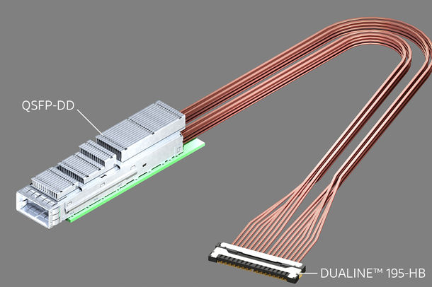 QSFP-DD 到 DUALINE™ 195-HB 线束组件